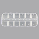Clear Plastic Nail Art Tip Storage Box Case Tool