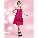 A-line Sweetheart Knee-length Taffeta Cocktail Dress