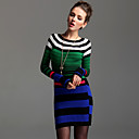 TS Color-block Knit Sweater Dress