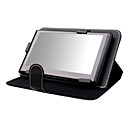 Protective Leather Case with Hard Stand for 7 Inch Tablet PC - Black