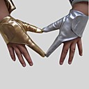 Faux Leather Fingerless Wrist Length Party/ Evening Gloves