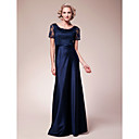 Sheath/Column Scoop Floor-length Satin Mother of the Bride Dress