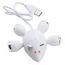  4-Port Mouse Style USB Hub (White)
