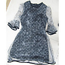 ts floral Mesh Double-Layer-Kleid