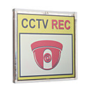 movido a energia solar intermitente cctv sinal de alerta rec (8 × 8 cm)