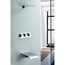 Contemporary Chrome Wall Mount Rain Shower Faucet