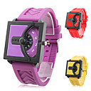 Männer-und Frauen-Silikon-Analog-Quarz-Armbanduhr (farbig sortiert)