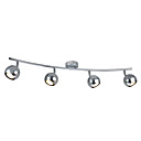 Semi Flush Mount with 4 Lights - Downward Chrome Finished