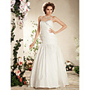 Trumpet/Mermaid Spaghetti Strap Floor-length Taffeta Wedding Dress