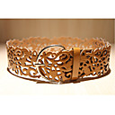 Fashion Women's Faux Leather Belt With Metallic Buckle