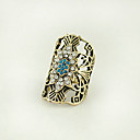 antique bague de cocktail de style avec des strass fleur
