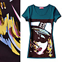 Hot Girl Beaded Short Sleeve T-shirt