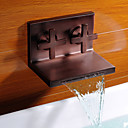 Antique Oil Rubbed Bronze Waterfall Bathroom Sink Faucet
