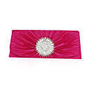 Satin With Crystal/Rhinestone/Gold Hardware Clutch/Evening Bag (More Colors)