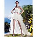 Ball Gown Strapless Asymmetrical Tulle Wedding Dress
