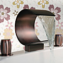 Antique Oil Rubbed Bronze Waterfall Bathroom Sink Faucet