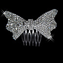 Alloy With Rhinestone And Pearl Elegant Bow Bridal Comb