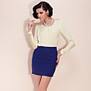 ts relaxado chiffon sopro camisa de manga blusa (mais cores)