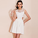 TS Modern Hollow Waist Ruffle Dress