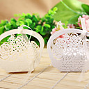 Exquisite Cutout Rose Laser Cut Favor Box – Set of 12 (More Colors Available)
