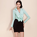 TS Zipper Flounced Bodysuit Blouse Shirt (More Colors)