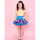 saia menina impresso chiffon
