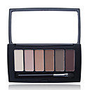 6 colores de sombras en polvo de maquillaje paleta de