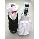 bride & mini panno titolare sposo vino (set di 2)