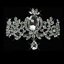 galante liga de prata de strass e pérolas tiara nupcial