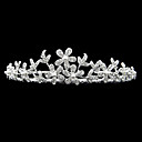 de aleación fina con piedras y perlas flor tiara nupcial