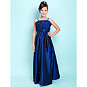 A-line Spaghetti Straps Floor-length Taffeta Junior Bridesmaid Dress