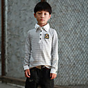 Boys Long Sleeve Double Collar Stripe T-shirt