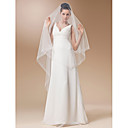 One-tier Tulle Waltz Veil With Bead Edge(More Colors)
