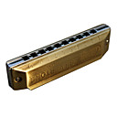 huang - (103-c) blues harp archaïsering hamonica 10 holes/20 tonen / messing kam
