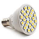 E14 5050 SMD 24-LED bombilla de color blanco cálido 130-150lm luz (230v, 3-3.5W)