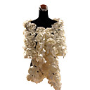 Luxurious Lace With Satin Flowers Wedding / Special Occasion Shawl