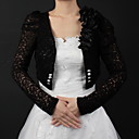 Lace Wedding Jackets With Appliques (More Colors Available)