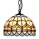 60w luz do pendente tiffany com 1 luz