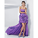 Ball Gown Sweetheart Asymmetrical Taffeta Evening Dress With Sweep/Brush Train