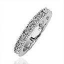 Gorgeous Rhinestone 18K Gold Full Circumference Fashion Ring