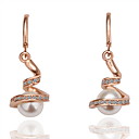 mode imitation alliage d'oreilles boucles d'oreilles perles
