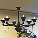 Artistic Candle Featured Chandeliers with 6 Lights Chrome Finish