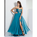 A-line Sweetheart Floor-length Chiffon Evening Dress