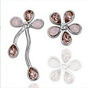 La mode en or 18 carats et boucles d'oreilles en strass spéciaux en alliage irréguliers