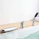 hedendaagse messing bad kraan met handdouche - chroom afwerking
