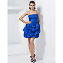 Ball Gown Spaghetti Straps Short/Mini Taffeta Cocktail Dress With Removable straps