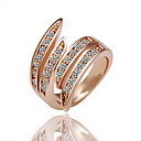 superbe zircone cubique en or 18 carats bague plaquée tentacules de la mode forme