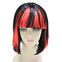 Capless Synthetic Red and Black BOB Style Straight Wig