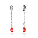 Juicy Austrian Crystal In Real Platinum Plated Ladies' Earrings (More Colors)