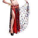 dancewear satén con estampado / rendimiento de impresión danza del vientre falda para las damas más colores